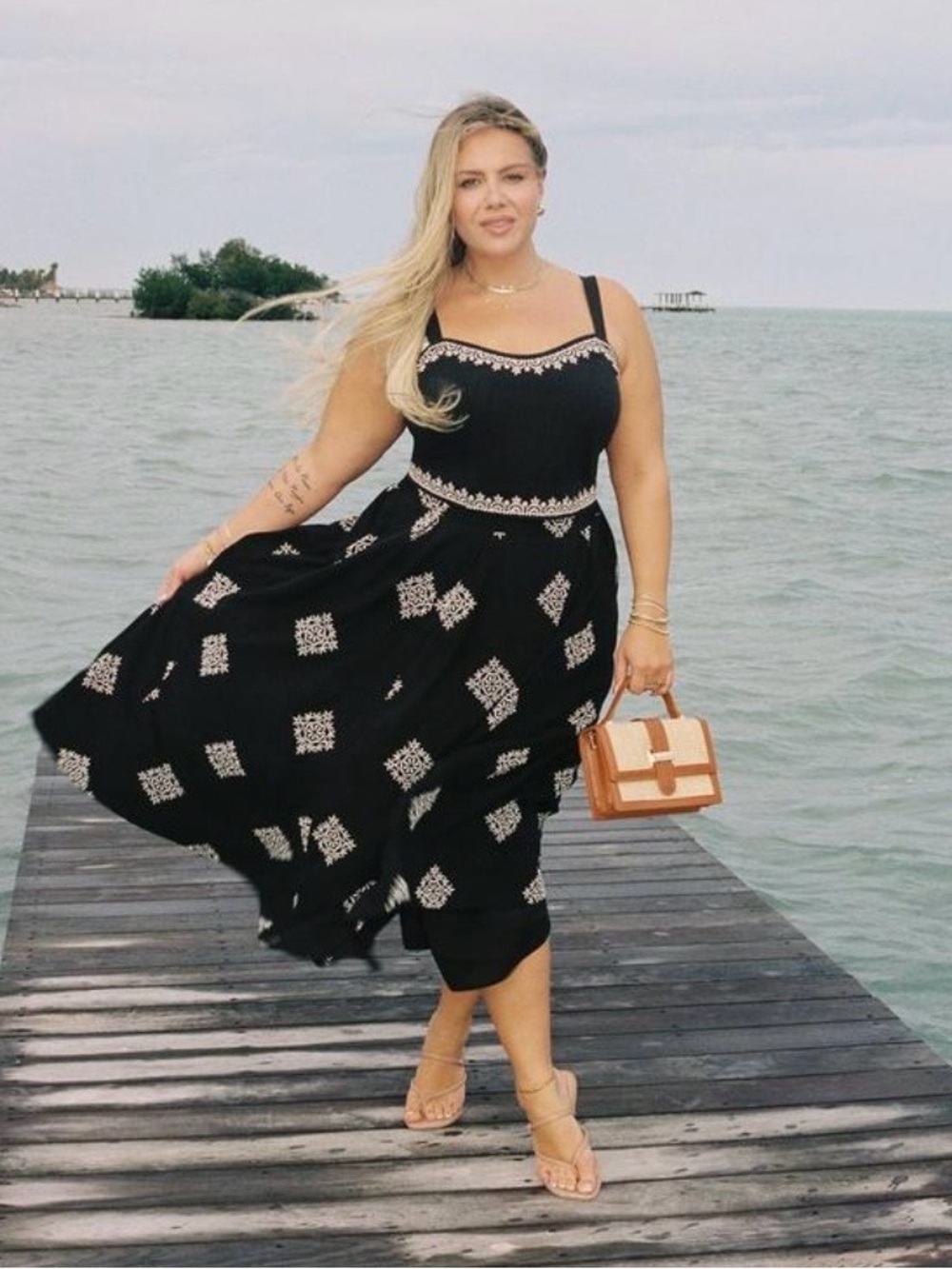 Torrid Belle Isle Embroidered Top and Skirt Set - Top 2X - Skirt 1X - NWT!